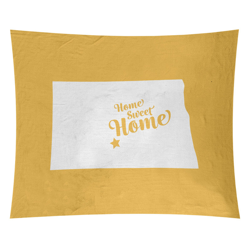 Tapisserie Home Sweet Bismarck, H 51 po x l 60 po, Jaune
