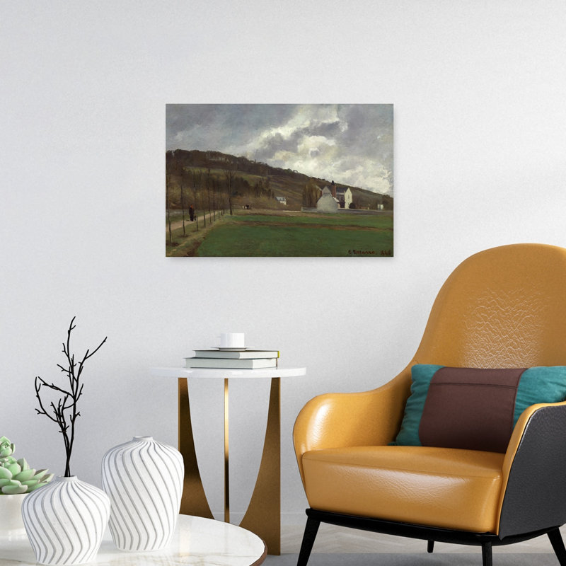 The Banks Of The Marne In Winter, 1866 Impressionist Abstract Contemporary Winter Architecture Wall Art Print - Print