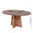 Extendable Dining Room Table For 4-6, Round Kitchen Table With Fluted Base, Oval Dinner Tables With 4 Storage Shelves-892495360