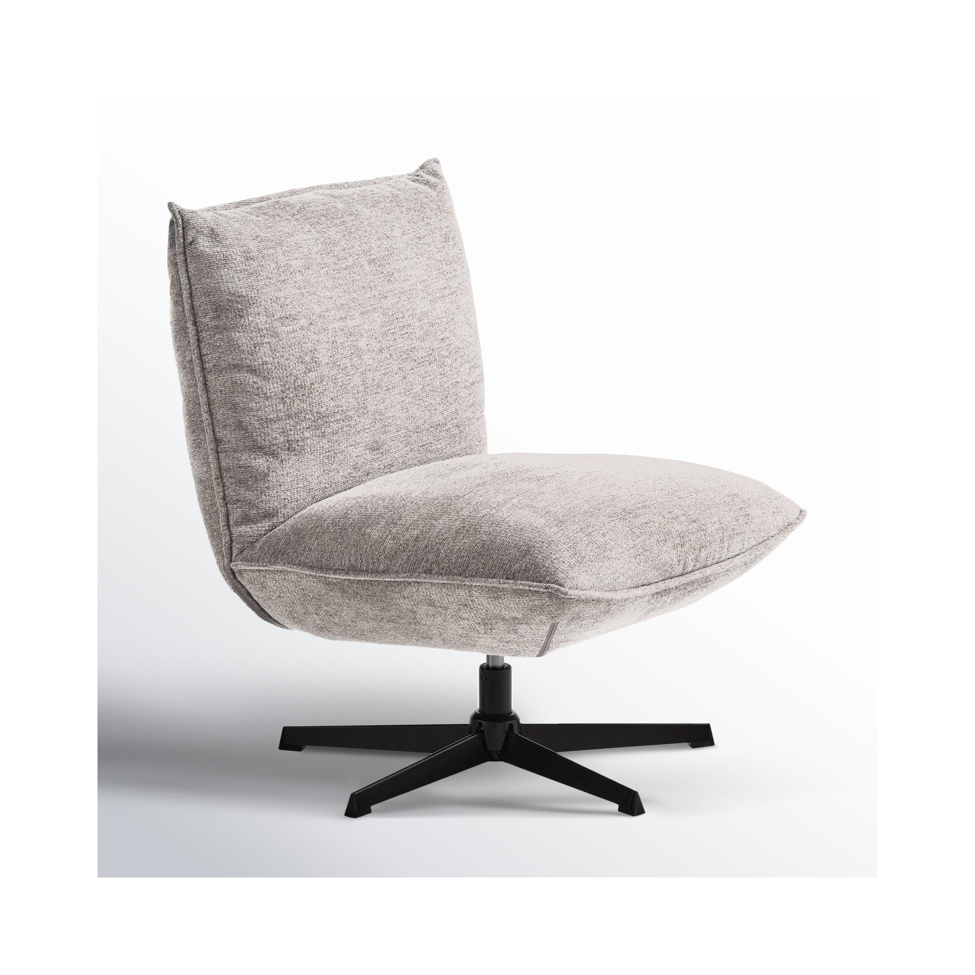 Algenn Upholstered Accent Chair, Off White Polyester Blend