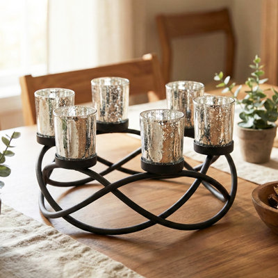 Round Table Votive Candle Holder Centerpiece