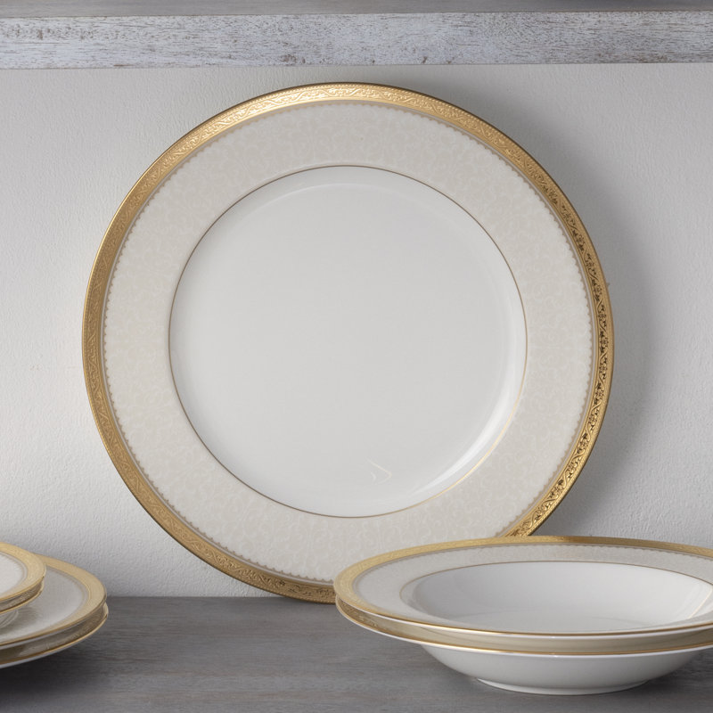Noritake Odessa Dinner Plates, 10.5", Gold