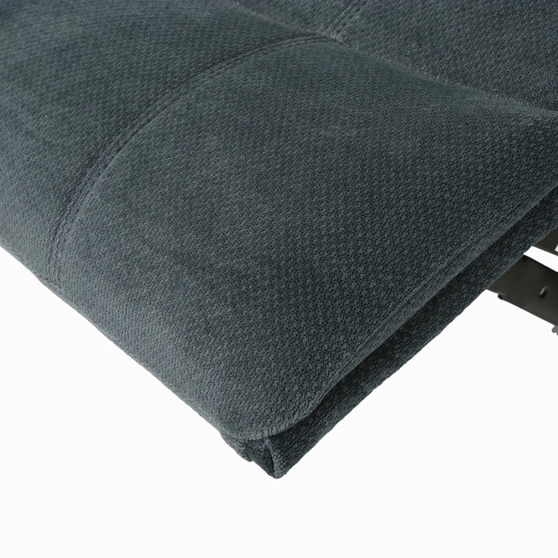 Fauteuil inclinable et oscillant classique en tissu gris acier Classic Design pour un confort luxueux et une élégance intemporelle