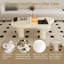 Table basse de 40 pouces en forme de nuage pour le salon, beige