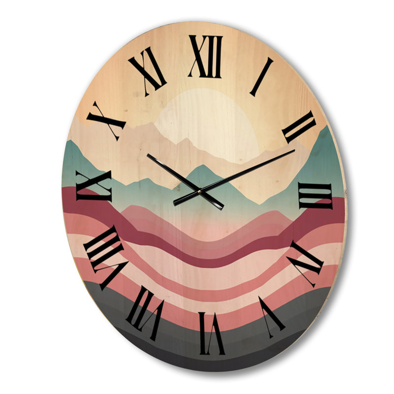 Horloge murale Bold Graphic Sunsetin, Grand
