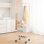 Metal Rolling Laundry Basket with Hanging Garment Rack, Height Adjustment Laundry Hamper Cart with Basket Load and Shelf Load, Storage Organizer with Heavy-Duty Lockable Wheels
