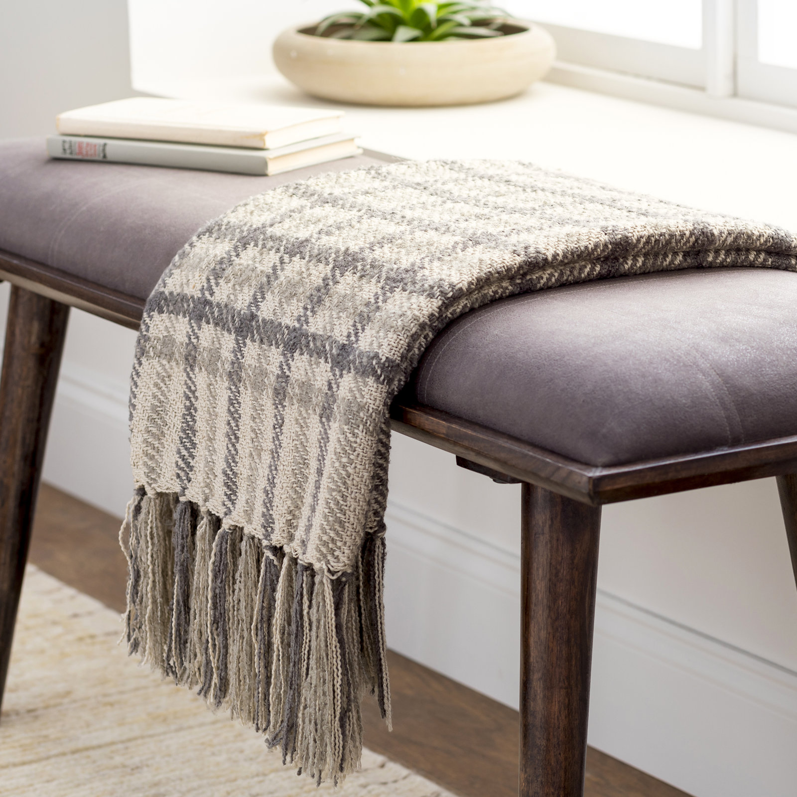 Haymond Acrylic Hand Woven Throw Blanket