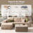 106" Upholstered Boneless Cloud Sectional Couch, L-shape Modern Modular Sofa With Ottoman For Living Room Bedroom-1124018003-1124017998