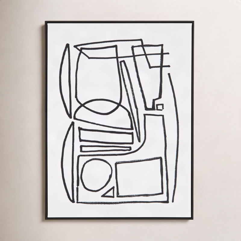 Stark 1 Print by Dan Hobday, Black Floater Framed, 40" H x 30" W x 2" D