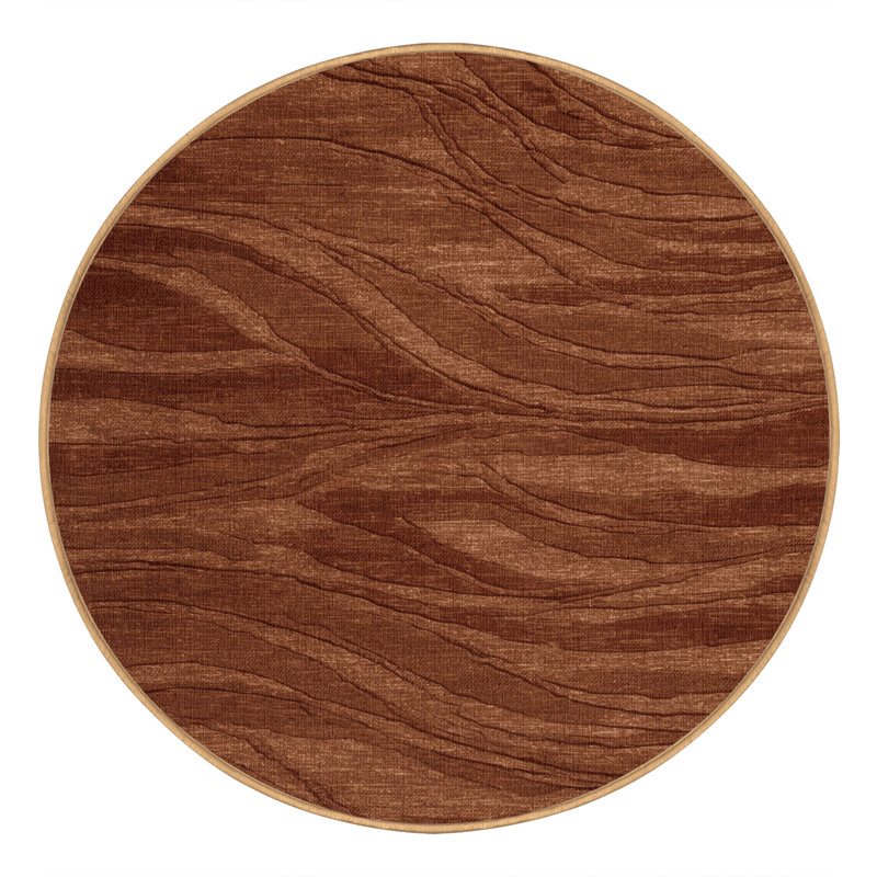 Tapis abstrait lavable à la machine, Rond 5 pi
