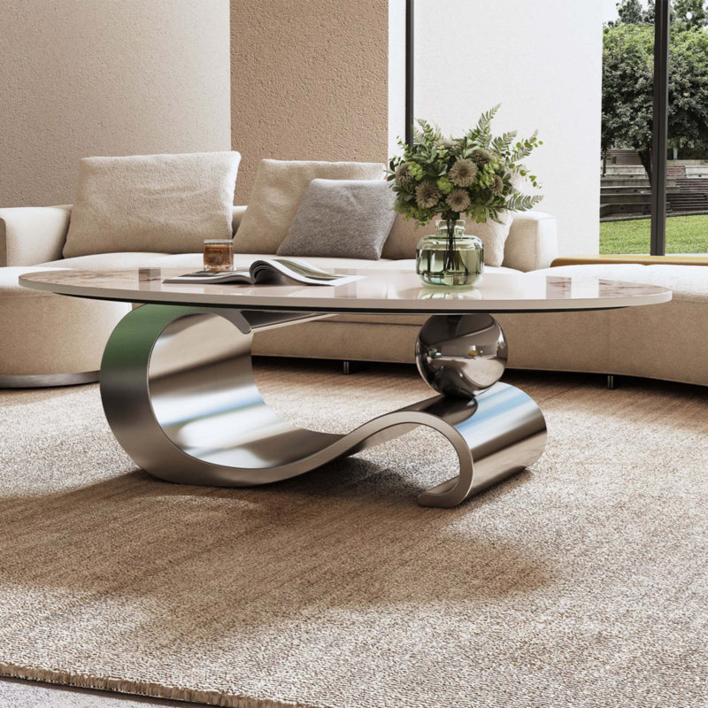 Table basse 49,2 po, Argent argent