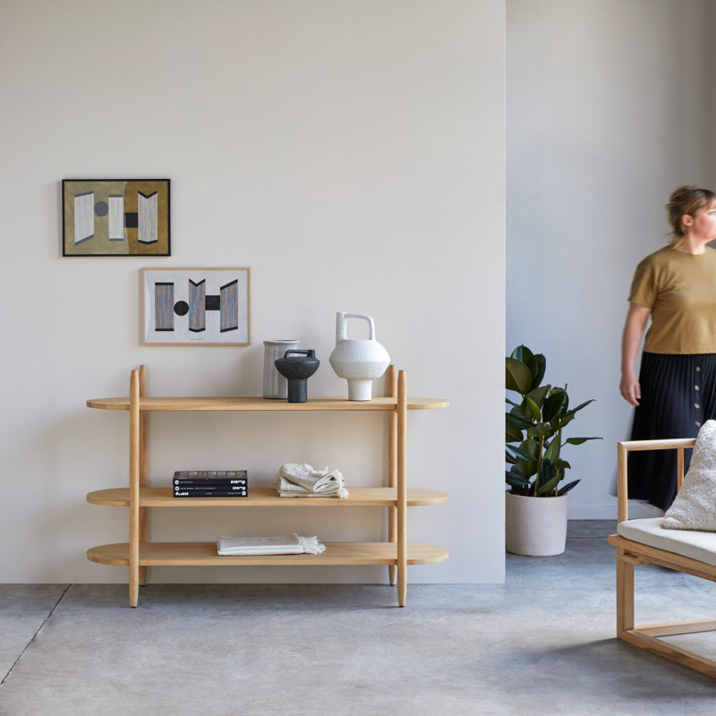 Poline 55.12'' W Solid Wood Console Table