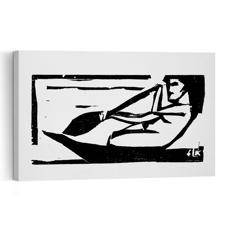 Samoan Woman Rowing, 1910 Contemporary Wall Art Print by Ernst Ludwig Kirchner - Wrapped Canvas Print, 40.64cm H x 60.96cm W
