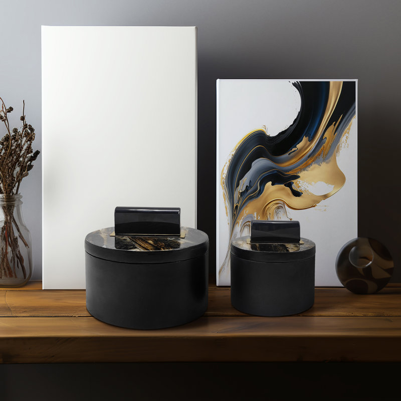 Kiren 2 - Piece Handmade Decorative Box