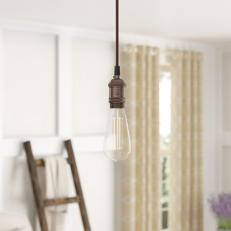Luminaire suspendu à 1 lumière Lewandowski, Bronze rustique
