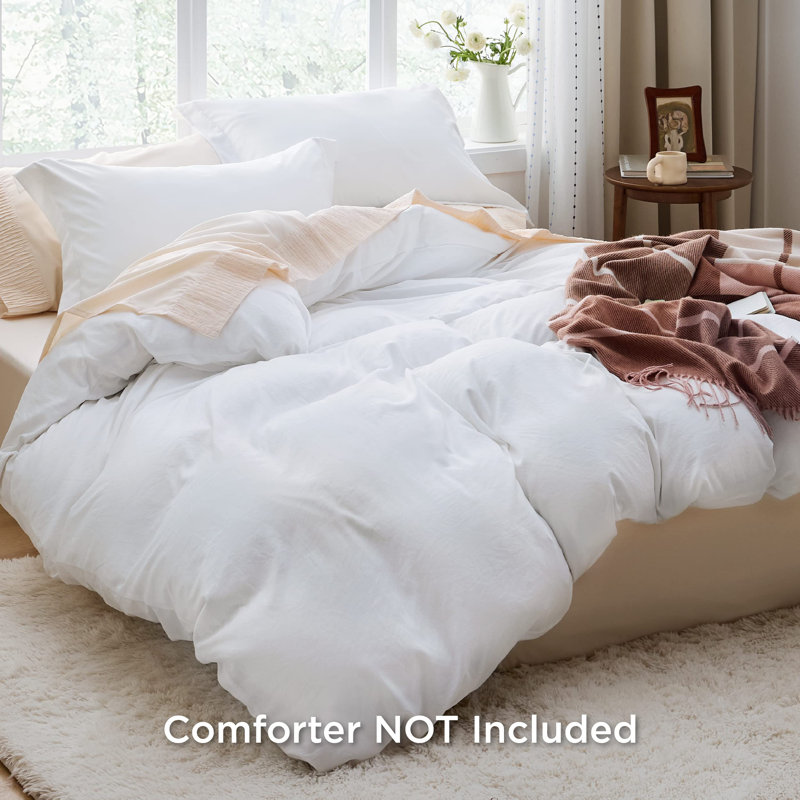 Bedsure Prewashed Extra Soft Bedding Set GentleSoft™️, Queen, White