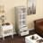62.99 Inch Tall Storage Lilliam with Tempered Glass Door, Adjustable Shelf, and Two Drawers for Versatile Home Organization.-857074987