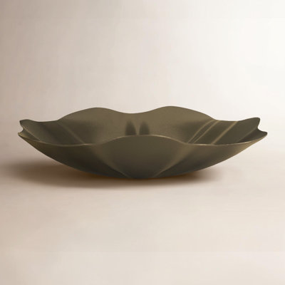 Handmade Iron Scalloped Decorative Bowl