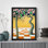 Art mural de style arbre floral noir encadré de style Gustav Klimt