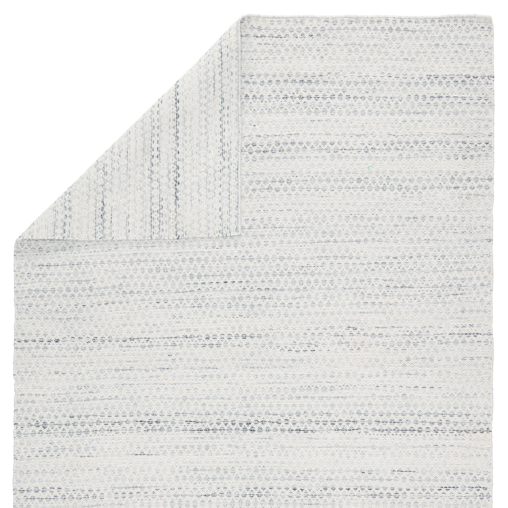 Gino Handmade Performance Cream/Gray Indoor/Outdoor Rug, Rectangle 2' x 3'