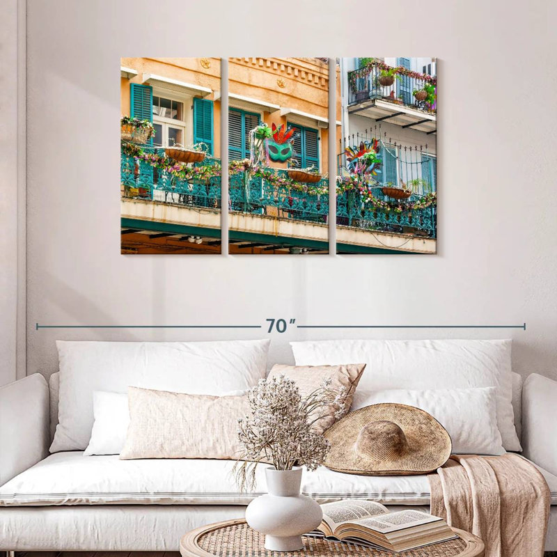 Balcon Mardi Gras, H 28 po x l 45 po