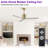54" Solid Wood 3 - Blade Plating Gold Propeller Ceiling Fan With Remote Control Without Lights-154519381