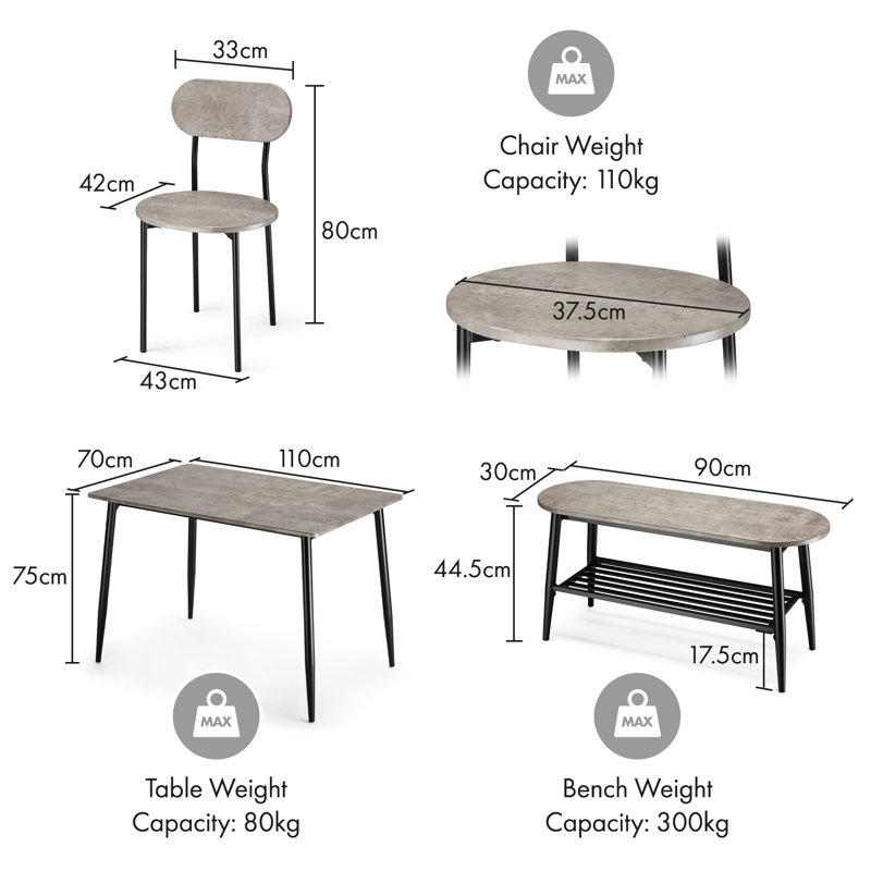 Murray 4 - Person Dining Set