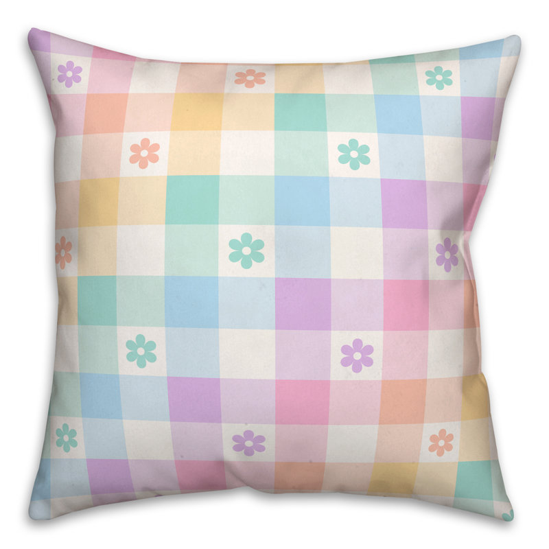 Plaid Throw Pillow, 16" x 16"