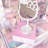Hello Kitty Tabletop Mount LED Rechargeable Makeup Mirror with 360 Degree Rotation and Touch Sensor