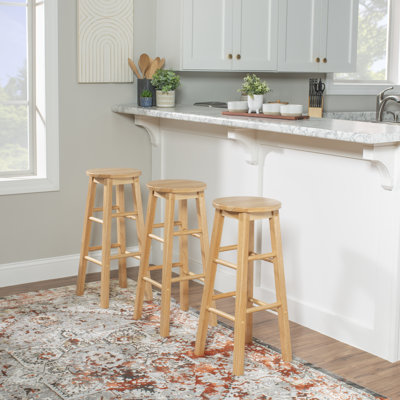 Bernistine Solid Wood Counter/Bar Stool
