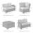 Leandra 4 - Person Modular Patio Conversation Set with Cushions-633010988-649566496