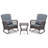 3 Pcs Patio Rocker Set Outdoor Wicker Rocking Chairs With Double-layer Coffee Table-1952425337