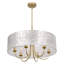 Lustre tambour à 6 lumières en coquille de capiz de 61 cm (24 po)