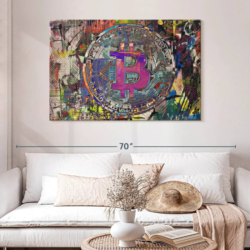 Kerner Bitcoin Coin, 32" H x 48" W