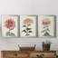 «Chrysanthemum Woodblock I», ensemble de 3 peintures sur toile encadrées-1694466990-1694466987
