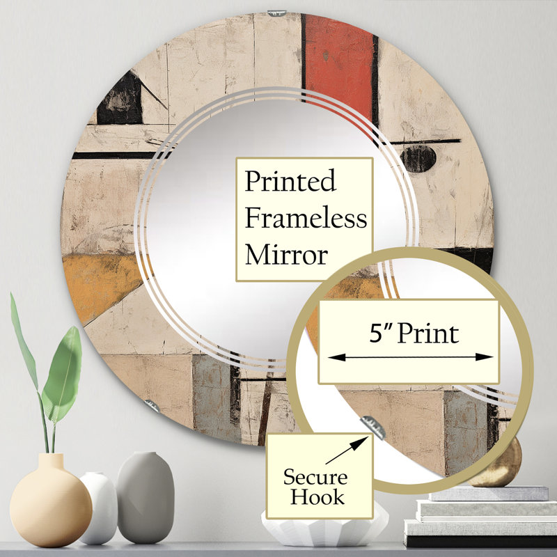 Coldagh - Modern Wall Mirror Round, 24 po x 24 po