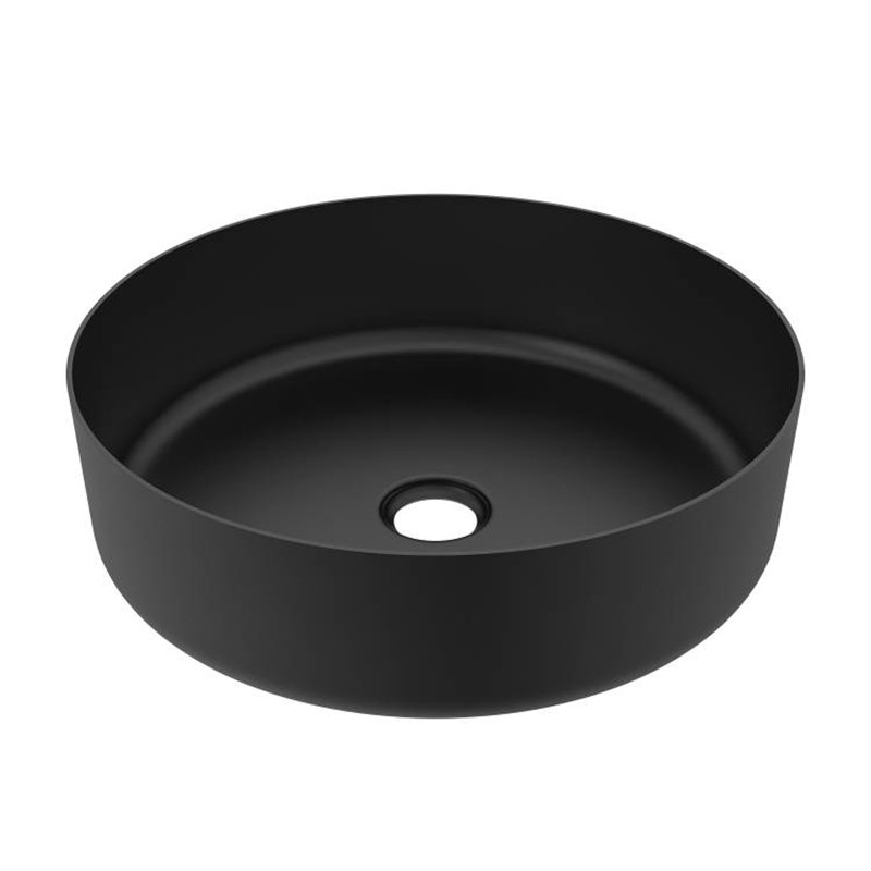 Barclay 15.62'' Stainless Steel Circular Bathroom Sink, Black