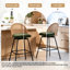 Tabouret de bar rotatif rembourré de style rotin avec support pour le dos-890003710