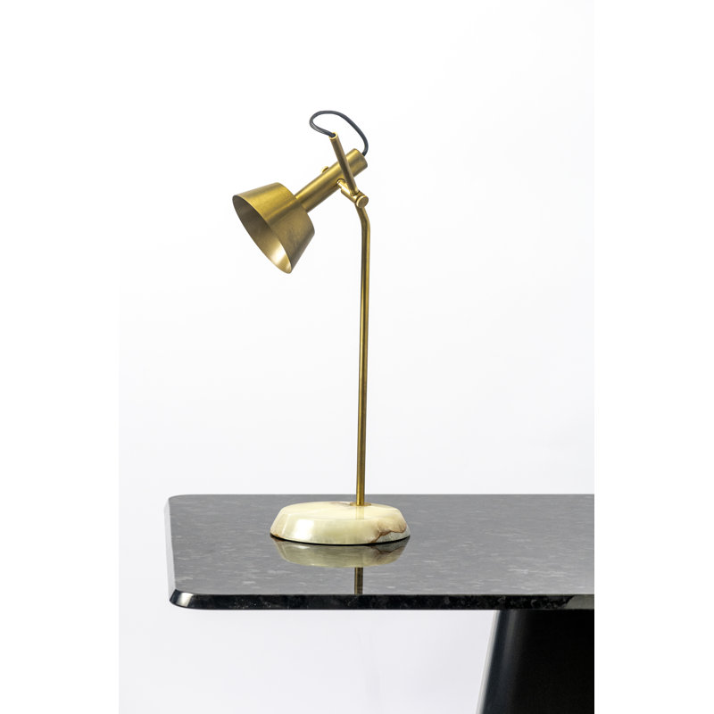 Lampe de bureau en marbre, Blanc