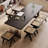 Black Rectangular Solid Wood + Acrylic desk-1966892392
