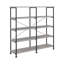 Bibliothèque ouverte à 4 tablettes en bois flotté gris et noir