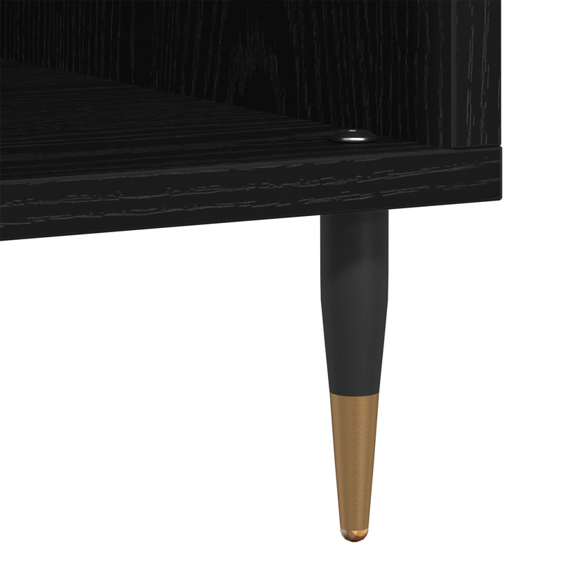12-3 Rectangle Accent Cabinet, Black Oak