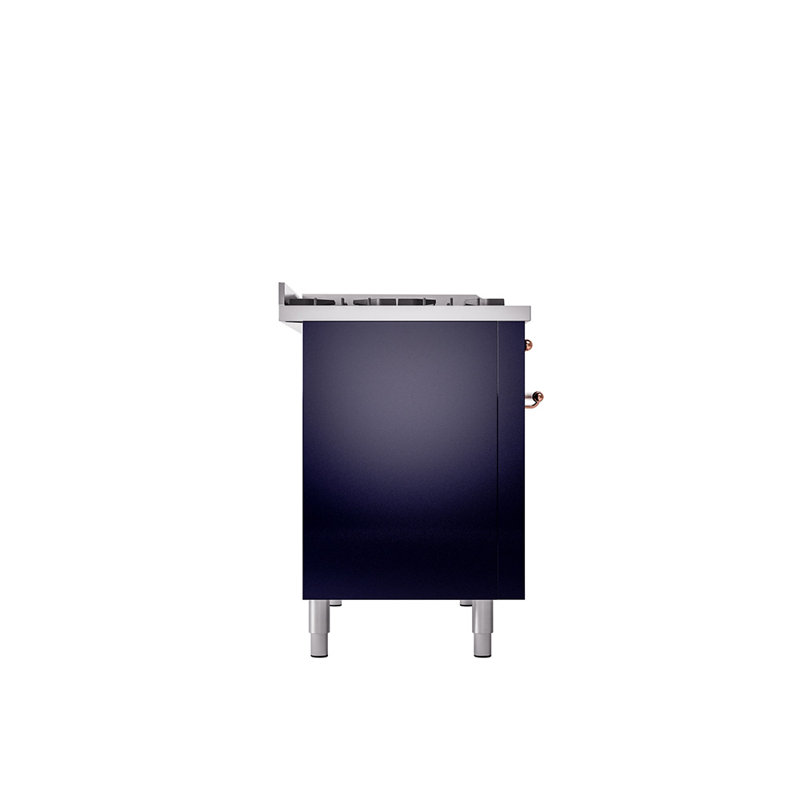 ILVE Nostalgie II 48 Dual Fuel Range , Midnight Blue/Copper, Liquid Propane