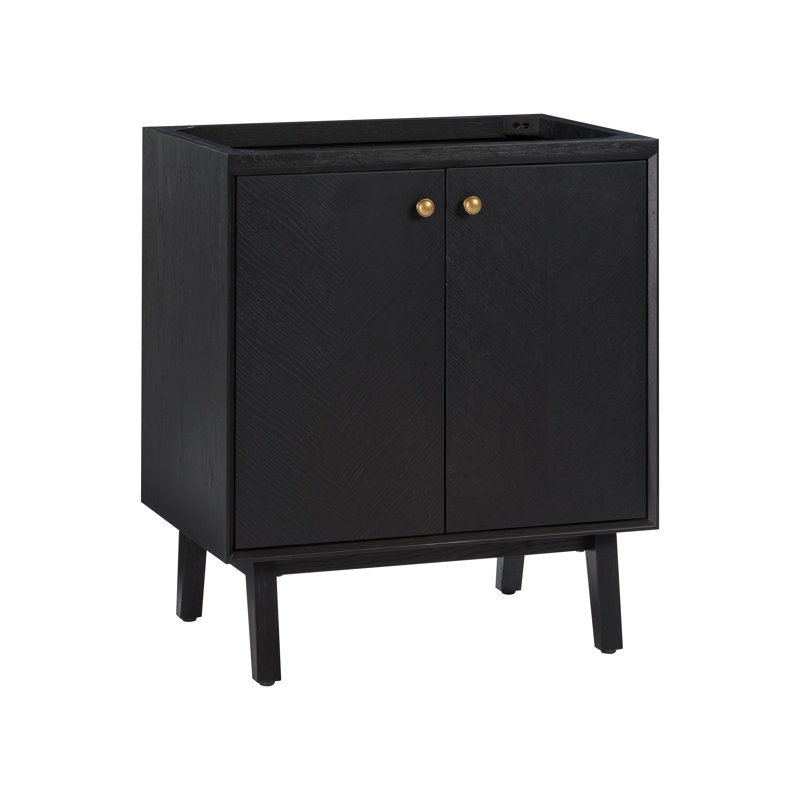 Adele 30'' W Single Bathroom Vanity Base, Black