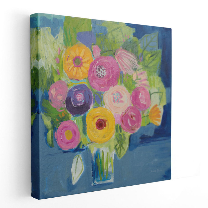 Happy Bouquet - reproduction d'art sur toile, H 40 po x l 40 po