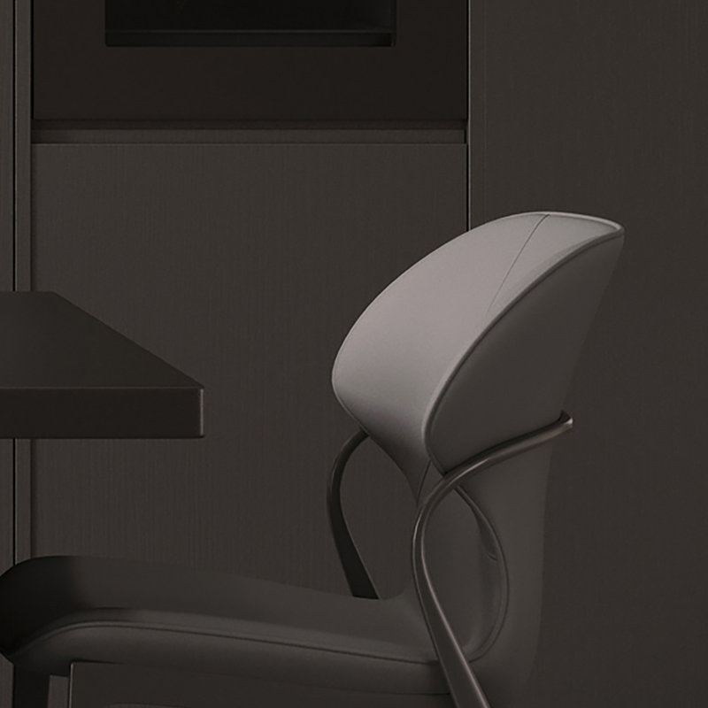 Table de salle à manger moderne en marbre noir minimaliste, 5