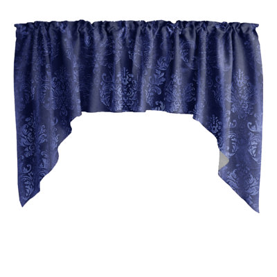 Gallinas Velvet Damask Swag Window Valance