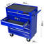 Coffre à outils bleu à 5 tiroirs avec serrure et 4 roulettes mobiles pour le garage 5 tiroirs et garage, finition-1830387093