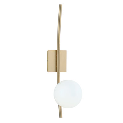 Applique murale 1 lumière Perch 24 po de haut - laiton satiné