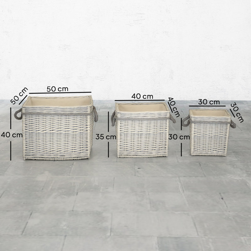 50cm W Wicker Log Carrier